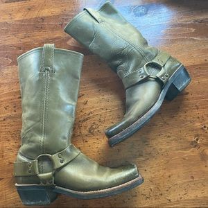 Frye Green Harness Boots women’s size 8